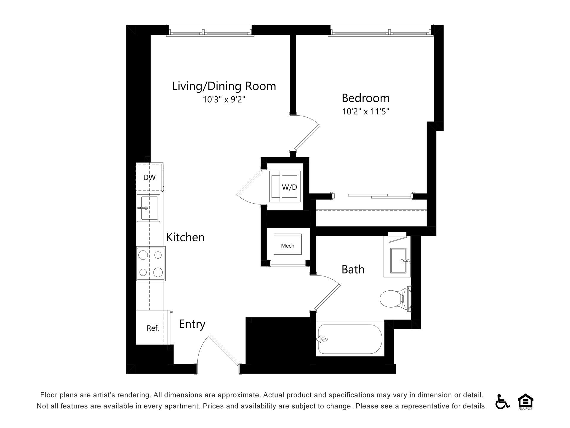 Floor plan layout diagram for A3